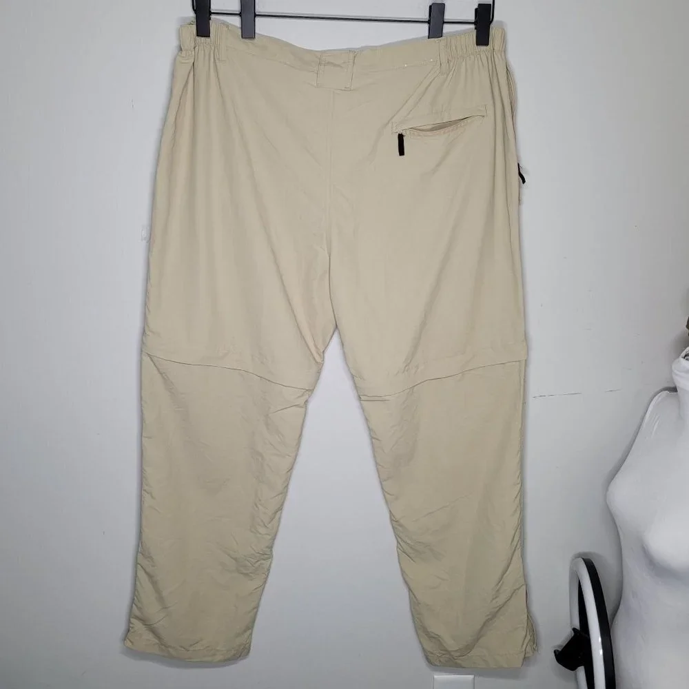 World Wide Sportsman Nylon Fishing Convertible Pants size 3X Cream Zip Off Legs